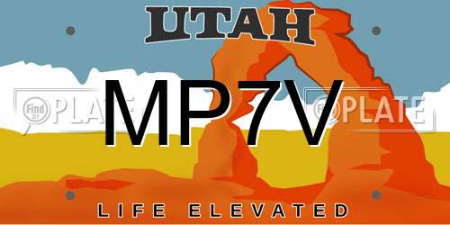 MP7V Utah License Plate