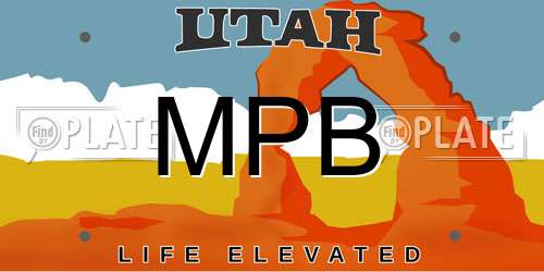 MPB Utah License Plate