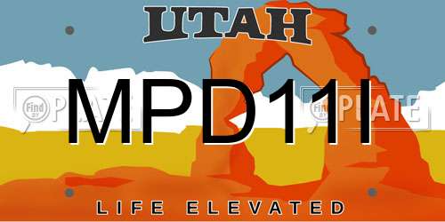 MPD11I Utah License Plate