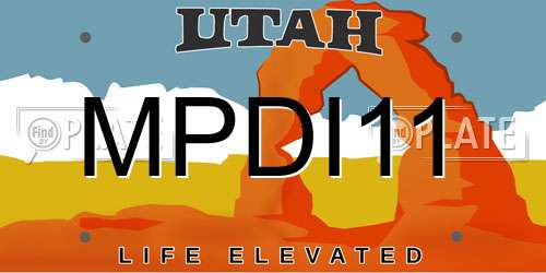 MPDI11 Utah License Plate