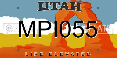 MPI055 Utah License Plate