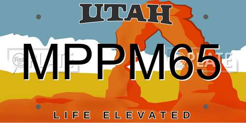 MPPM65 Utah License Plate