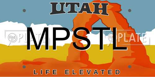 MPSTL Utah License Plate