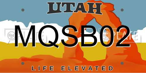 MQSB02 Utah License Plate