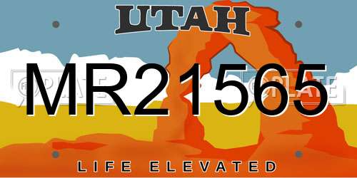 MR21565 Utah License Plate