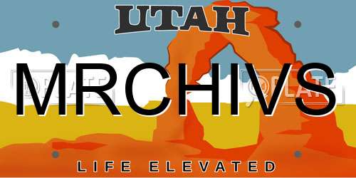 MRCHIVS Utah License Plate