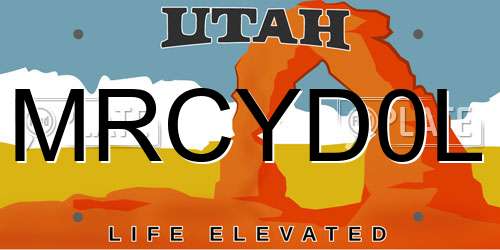 MRCYD0L Utah License Plate