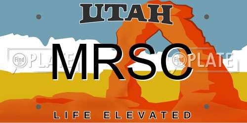 MRSC Utah License Plate