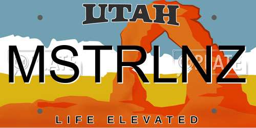 MSTRLNZ Utah License Plate