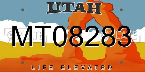 MT08283 Utah License Plate