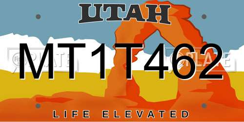 MT1T462 Utah License Plate