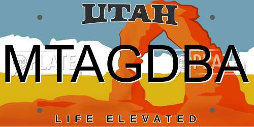 MTAGDBA Utah License Plate