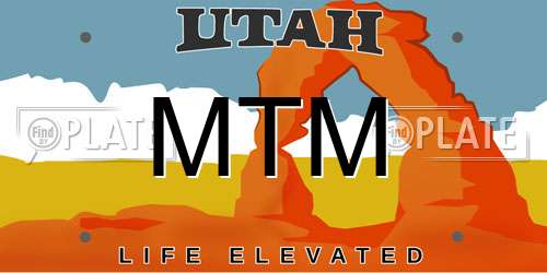 MTM Utah License Plate