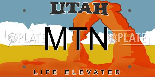 MTN Utah License Plate