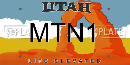 MTN1 Utah License Plate