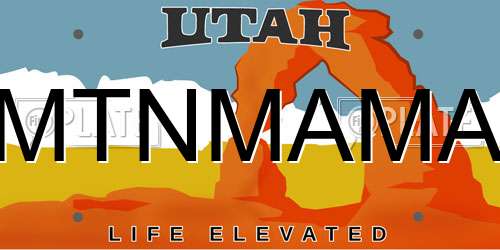 MTNMAMA Utah License Plate
