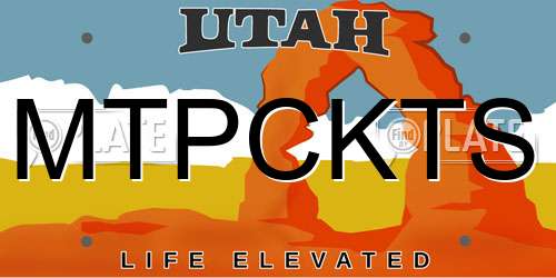 MTPCKTS Utah License Plate