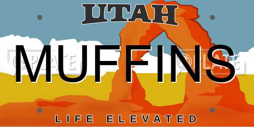 MUFFINS Utah License Plate