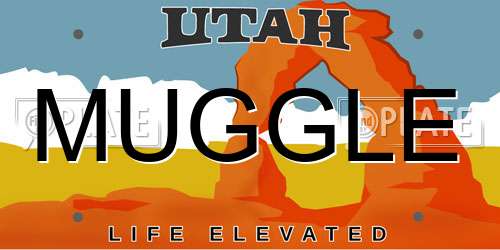 MUGGLE Utah License Plate