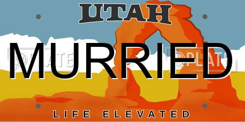 MURRIED Utah License Plate