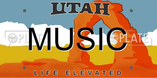 MUSIC Utah License Plate
