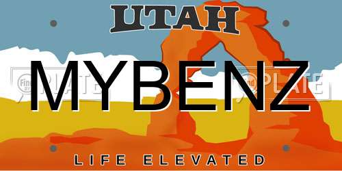 MYBENZ Utah License Plate
