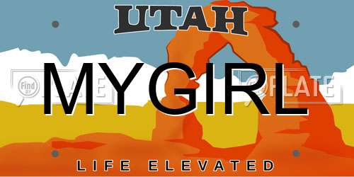 MYGIRL Utah License Plate