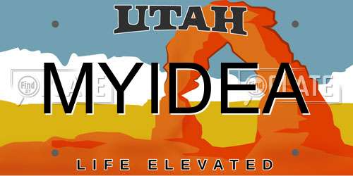 MYIDEA Utah License Plate