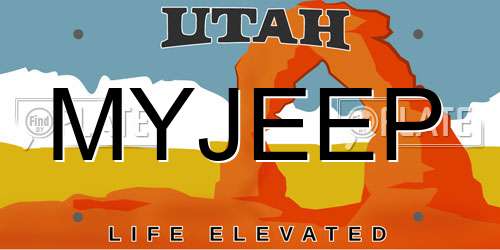 MYJEEP Utah License Plate