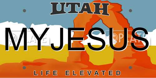 MYJESUS Utah License Plate