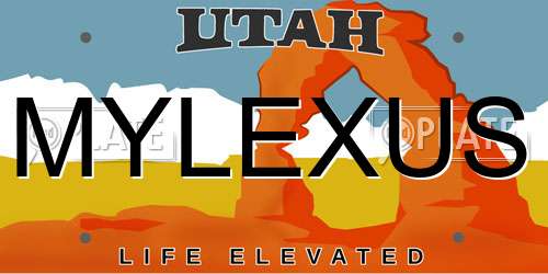 MYLEXUS Utah License Plate
