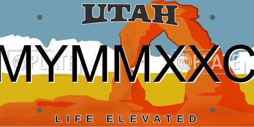 MYMMXXC Utah License Plate