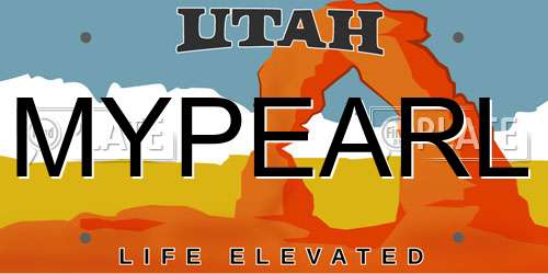 MYPEARL Utah License Plate
