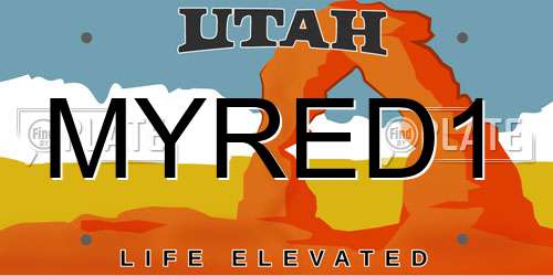 MYRED1 Utah License Plate