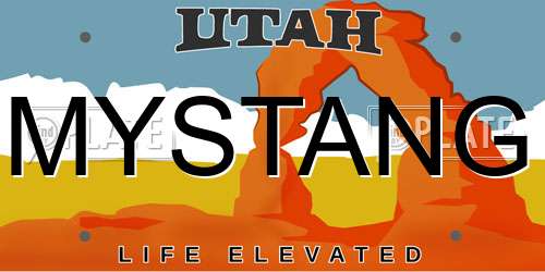 MYSTANG Utah License Plate