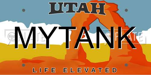 MYTANK Utah License Plate