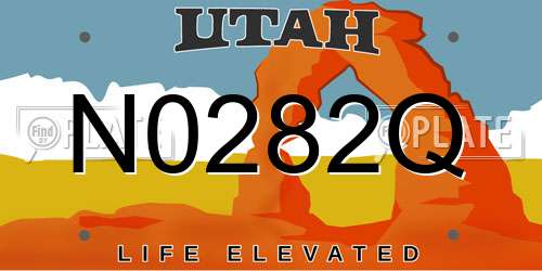 N0282Q Utah License Plate