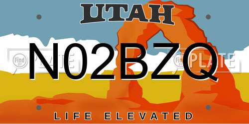 N02BZQ Utah License Plate