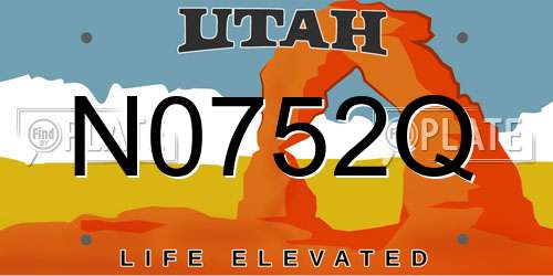 N0752Q Utah License Plate