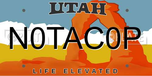N0TAC0P Utah License Plate
