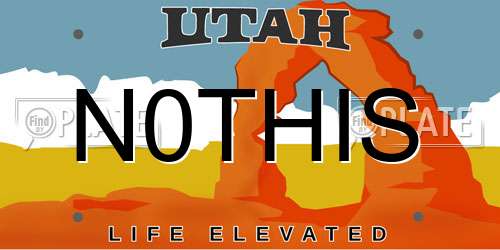 N0THIS Utah License Plate