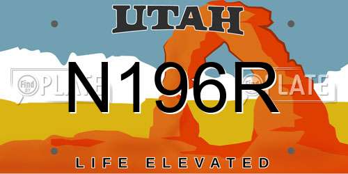 N196R Utah License Plate