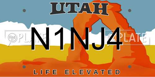 N1NJ4 Utah License Plate