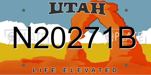 N20271B Utah License Plate