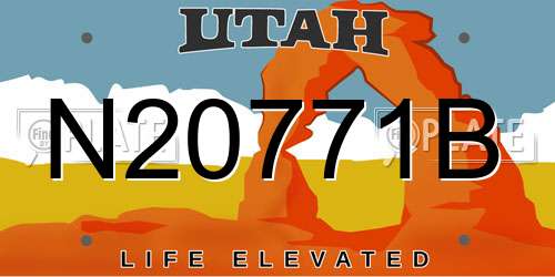 N20771B Utah License Plate