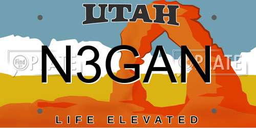 N3GAN Utah License Plate