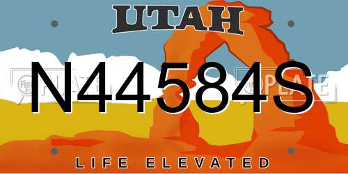 N44584S Utah License Plate
