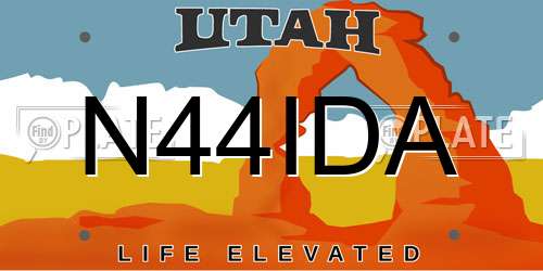 N44IDA Utah License Plate