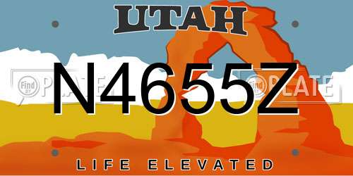 N4655Z Utah License Plate