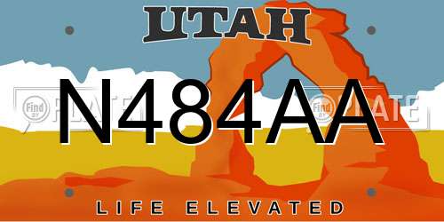 N484AA Utah License Plate